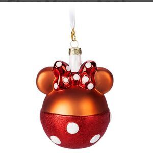 Disney Figure Ornament - Blown Glass Minnie Apple